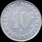 Jeton de 10 centimes 1923 �mis par la Pharmacie Armand Blanc � R�almont (81120 - Tarn) - revers