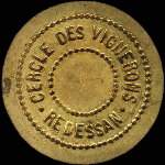 Jeton de 40 centimes �mis par le Cercle des Vignerons - Redessan (30129 - Gard) - avers