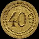 Jeton de 40 centimes �mis par le Cercle des Vignerons - Redessan (30129 - Gard) - revers