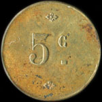 Jeton de 5 centimes �mis par La Repenelais � Renaz� (53800 - Mayenne) - revers