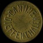 Jeton de n�cessit� de 50 centimes �mis par Cantine Dieffenthaler du 10e r�giment d'Artillerie - avers