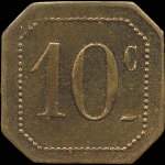 Jeton de 10 centimes émis par Les Foyers du Soldat à Rennes (35000 - Ille-et-Vilaine) - revers