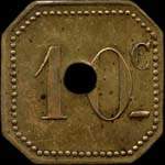 Jeton de 10 centimes du type 2 émis par Les Foyers du Soldat à Rennes (35000 - Ille-et-Vilaine) - revers