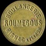 Jeton bon pour 2 Kgs de pain �mis par la Boulangerie Roumegous � Rignac (12390 - Aveyron) - avers
