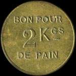 Jeton bon pour 2 Kgs de pain �mis par la Boulangerie Roumegous � Rignac (12390 - Aveyron) - revers