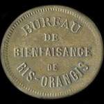 Jeton Bon pour 2 Kgs de pain �mis par le Bureau de Bienfaisance de Ris-Orangis (91130 - Essonne) - avers