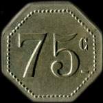 Jeton de 75 centimes �mis par le Caf� Helv�tique - Roanne (42300 - Loire) - revers