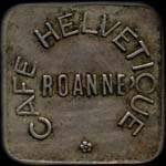 Jeton de 50 centimes émis par le Café Helvétique - Roanne (42300 - Loire) - avers