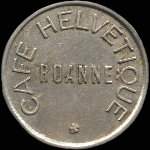 Jeton de 1 franc émis par le Café Helvétique - Roanne (42300 - Loire) - avers