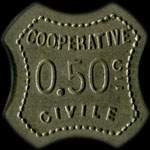 Jeton de 50 centimes �mis par la Coop�rative Civile La Solidarit� � Roanne (42300 - Loire) - revers