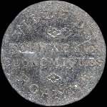 Jeton de 5 centimes émis par la Ville de Roanne - Fourneaux Economiques (42300 - Loire) - avers