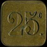 Jeton de 25 centimes �mis par Pont-sur-Saulx - L.S. (fonderies et ateliers de construction Lechaudel et Scherer) � Robert-Espagne (55000 - Meuse) - revers