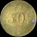 Jeton de 30 centimes �mis par le Caf� Gambetta - Rochefort � Rochefort-sur-Mer (17300 - Charente-Maritime) - revers