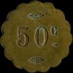 Jeton de 50 centimes �mis par le Caf� Gambetta - Rochefort � Rochefort-sur-Mer (17300 - Charente-Maritime) - revers