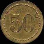 Jeton de 50 centimes �mis par la Maison Camboulives - Cantinier � Rochefort-sur-Mer (17300 - Charente-Maritime) - revers