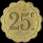 Jeton de 25 centimes �mis par la Maison Camboulives - Cantinier � Rochefort-sur-Mer (17300 - Charente-Maritime) - revers