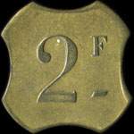Jeton de 2 francs �mis par la Maison Camboulives - Cantinier � Rochefort-sur-Mer (17300 - Charente-Maritime) - revers