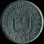 Jeton de 10 centimes 1917 �mis par le Syndicat du Commerce et de l'Industrie de Rochefort-sur-Mer (17300 - Charente-Maritime) - avers