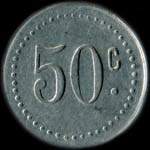 Jeton de 50 centimes �mis par la Cantine Riou � La Rochelle (17000 - Charente-Maritime) - revers