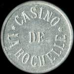Jeton de 50 centimes émis par le Casino de La Rochelle (17000 - Charente-Maritime) - avers
