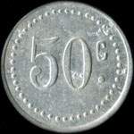 Jeton de 50 centimes �mis par le Casino de La Rochelle (17000 - Charente-Maritime) - revers
