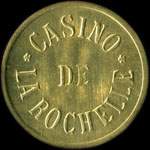 Jeton de 1 franc émis par le Casino de La Rochelle (17000 - Charente-Maritime) - avers