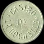 Jeton de 5 francs émis par le Casino de La Rochelle (17000 - Charente-Maritime) - avers