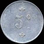 Jeton de 5 centimes �mis par le Foyer du Soldat � La Rochelle (17000 - Charente-Maritime) - revers