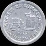 Jeton de 5 centimes 1922 émis par la Société du Commerce de La Rochelle (17000 - Charente-Maritime) - avers