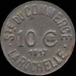 Jeton de 10 centimes 1917 émis par la Société du Commerce de La Rochelle (17000 - Charente-Maritime) - avers