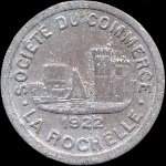 Jeton de 10 centimes 1922 émis par la Société du Commerce de La Rochelle (17000 - Charente-Maritime) - avers