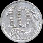 Jeton de 10 centimes 1922 �mis par la Soci�t� du Commerce de La Rochelle (17000 - Charente-Maritime) - revers