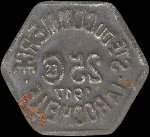 Jeton de 25 centimes 1917 �mis par la Soci�t� du Commerce de La Rochelle (17000 - Charente-Maritime) - revers