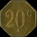 Jeton de 20 centimes �mis par les Tramways de la Rochelle (17000 - Charente-Maritime) - revers