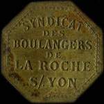 Jeton de 1/4 décime émis par le Syndicat des Boulangers de la Roche-sur-Yon (85000 - Vendée) - avers