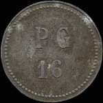 Jeton de 1 franc émis pour les PG 16 - (Prisonniers de Guerre, 16e compagnie) à Ronchamp (70250 - Haute-Saône) - avers