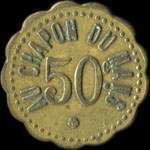 Jeton de n�cessit� de 50 centimes �mis par Au Chapon du Mans  � Rouen (76000 - Seine-Maritime) - avers
