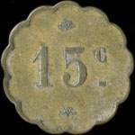Jeton de 15 centimes �mis par Au Petit Moulin - Rouen (76000 - Seine-Maritime) - revers