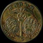 Jeton de 25 centimes 1918 (pi�ce d'essaie en laiton) �mis par la Chambre de Commerce de Rouen (76000 - Seine-Maritime) - avers