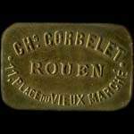 Jeton de 1 franc �mis par CHs Corbelet � Rouen (76000 - Seine-Maritime) - avers