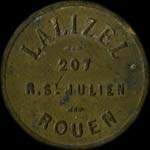 Jeton de 10 centimes �mis par Lalizel, 207 Rue St-Julien � Rouen (76000 - Seine-Maritime) - avers