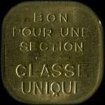 Jeton Bon pour une section - classe unique �mis par les Tramways de Rouen (76000 - Seine-Maritime) - revers