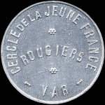 Jeton de 10 centimes �mis par le Cercle de la Jeune France � Rougiers (83170 - Var) - avers