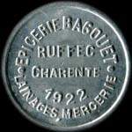 Jeton de 5 centimes 1922 �mis par l'Epicerie Bagouet - Lainages - Mercerie � Ruffec (16700 - Charente) - avers