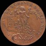 Jeton de n�cessit� de 3 sols - An III �mis par la Caisse de Bonne Foi pendant la R�volution fran�aise - avers