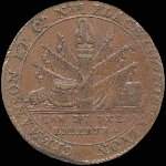 Jeton de n�cessit� de 2 sols - 1792 - An IV en cuivre �mis par Clemanson et Cie pendant la R�volution fran�aise - avers