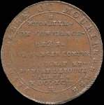 Jeton de n�cessit� de 2 sols - 1792 - An IV en cuivre �mis par Clemanson et Cie pendant la R�volution fran�aise - revers