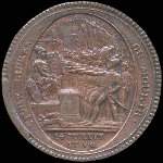 M�daille de confiance de cinq-sols... - 5 sols 1792 - An III - cuivre - �mise par Monneron pendant la R�volution fran�aise - avers