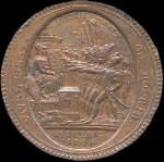 M�daille de confiance de cinq-sols... - 5 sols 1792 - An IV - cuivre dor� - �mise par Monneron pendant la R�volution fran�aise - avers