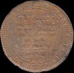 M�daille de confiance de cinq-sols... - 5 sols 1792 - An IV - cuivre dor� - �mise par Monneron pendant la R�volution fran�aise - revers